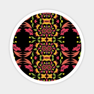 Fantasy flowers pattern Magnet